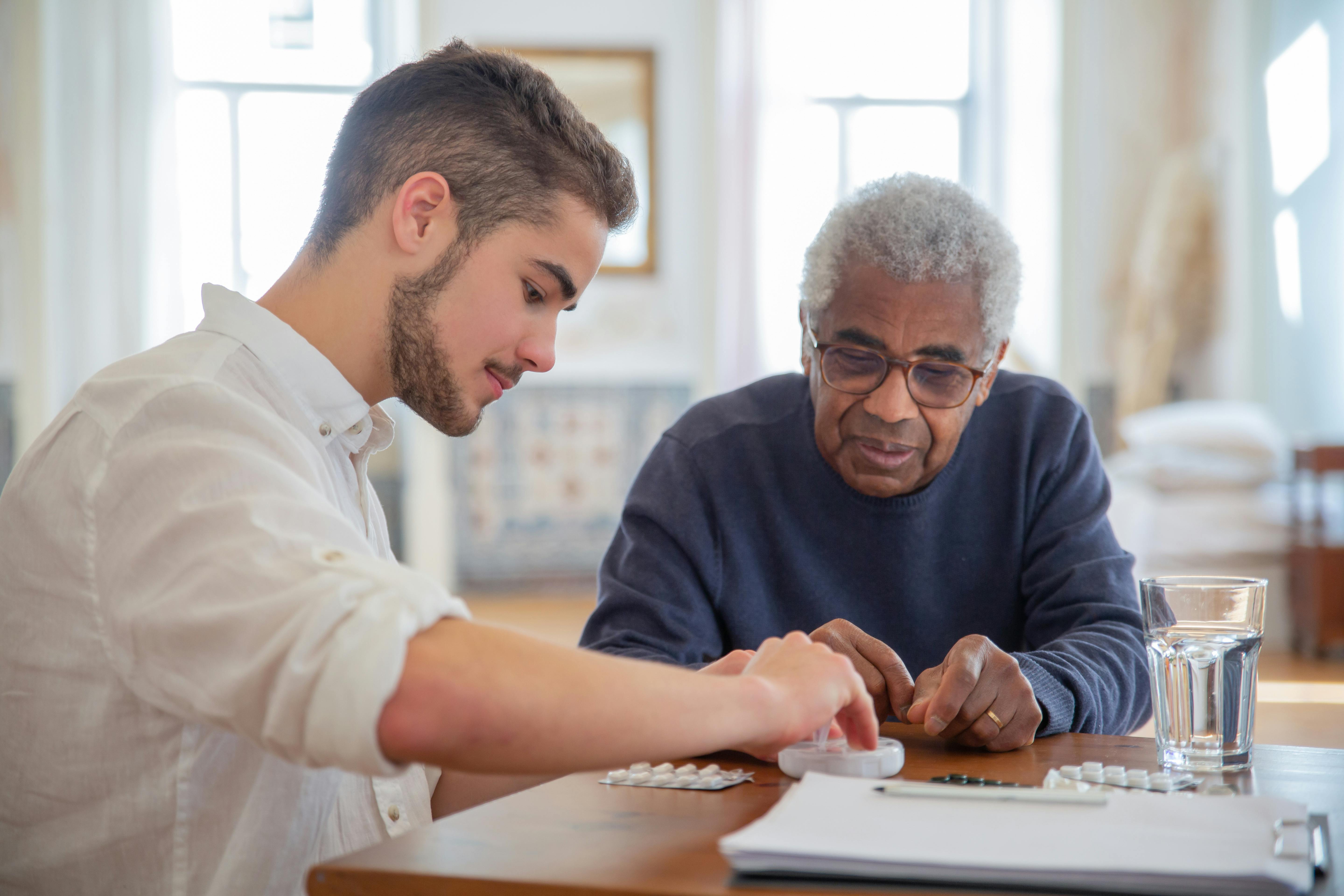 Nurse discussing with a patient